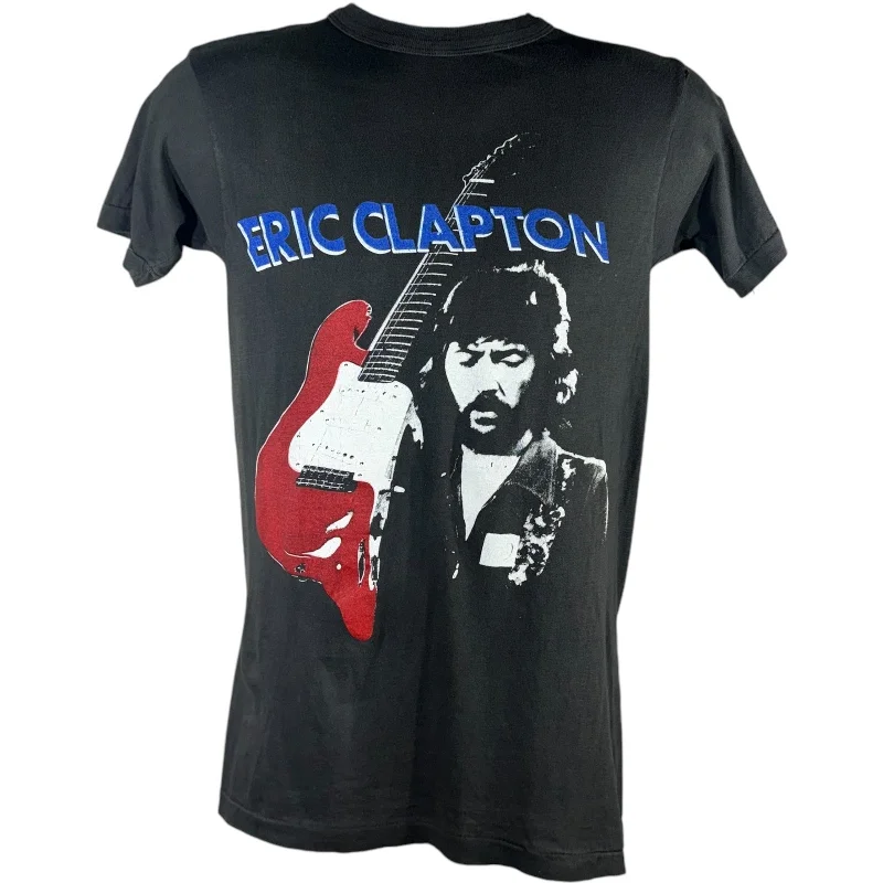 Vintage Eric Clapton Big Face Vintage Tee 80s Boxy Fit Fitted Loose