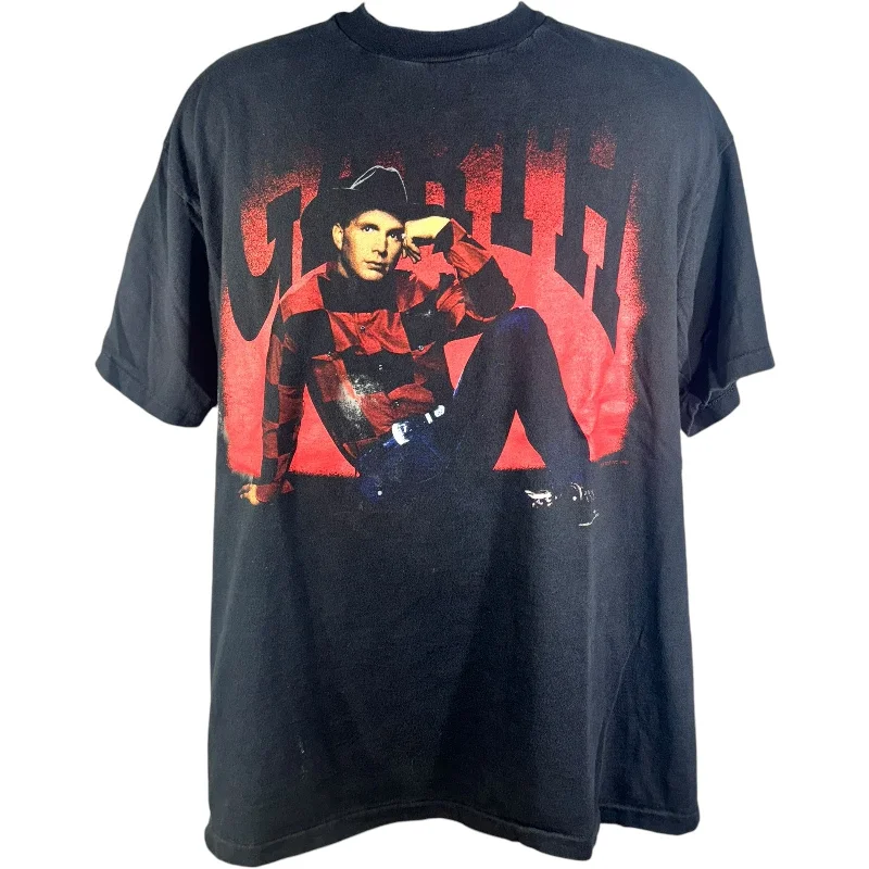 Vintage Garth Brooks Tour Tee 1993 Notch Collar Peter Pan Collar Cowl Neck