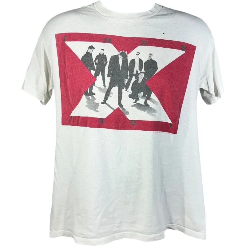 Vintage INXS North American Tour Tee 1997 Embroidered Appliqued Beaded