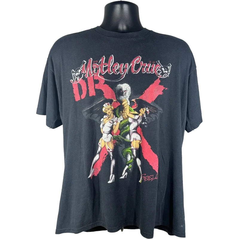 Vintage Motley Crue "Dr. Feel Good" Band Tee Mesh Canvas Denim