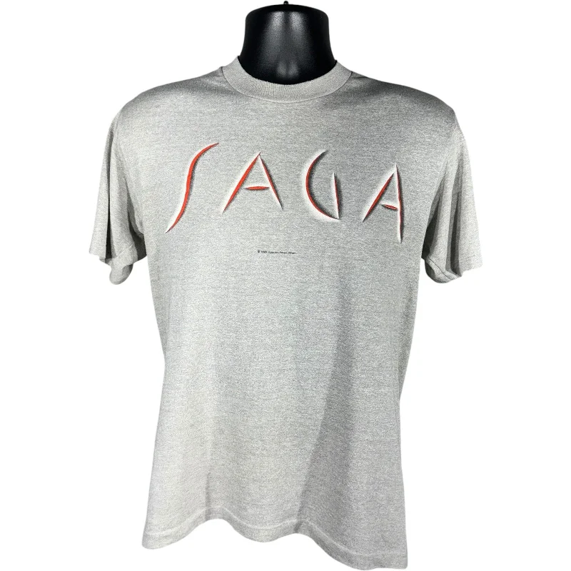 Vintage Saga "Behaviour" World Tour Tee 80's Zippered Front Buttoned Front Snap Front Vintage Saga "Behaviour" World Tour Tee 80's Zippered Front Buttoned Front Snap Front