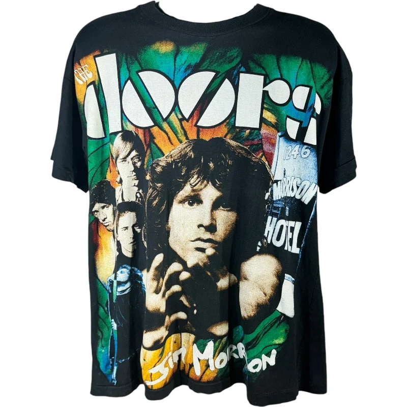 Vintage The Doors AOP Tee Thin T-Shirt Open Front Quick Dry