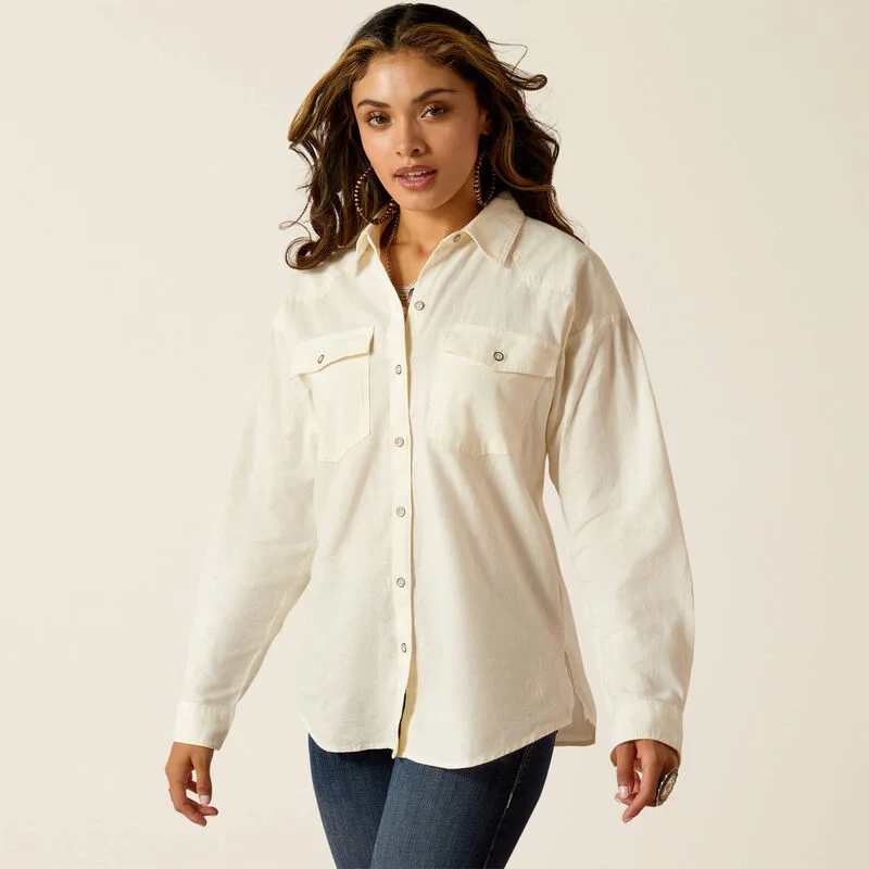 Ariat Women's Wilkes Blouse Shirt Chic Ruffle Blouse