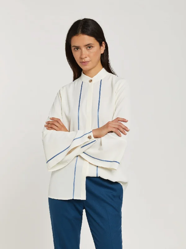 Bell sleeve blouse Elegant Peplum Blouse