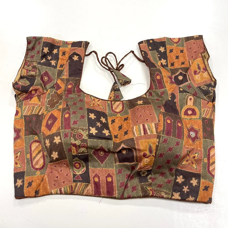 Custom Made Silk Embroidered Blouse Sleeveless Summer Blouse