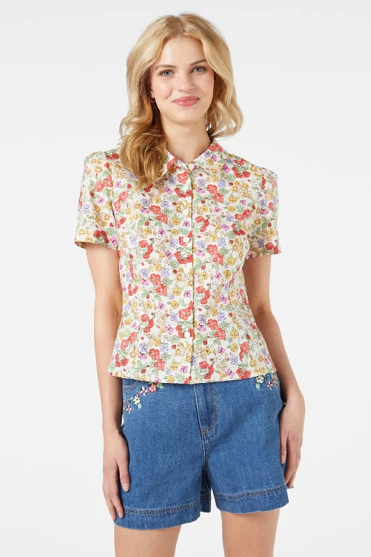 Ella Flora Blouse Lightweight Chiffon Blouse