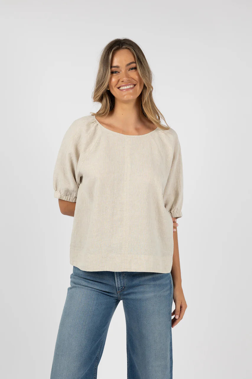 Lagoon Blouse Natural Polished Work Blouse