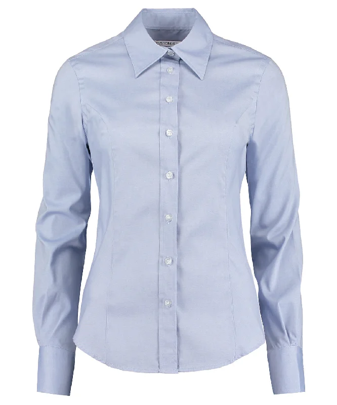 Light Blue* - Women's corporate Oxford blouse long-sleeved (tailored fit) Pastel Color Blouse Light Blue* - Women's corporate Oxford blouse long-sleeved (tailored fit) Pastel Color Blouse