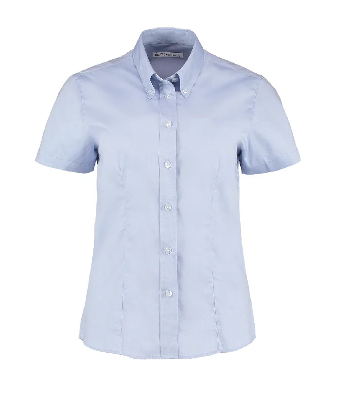 Light Blue* - Women's corporate Oxford blouse short-sleeved (tailored fit) Lightweight Chiffon Blouse Light Blue* - Women's corporate Oxford blouse short-sleeved (tailored fit) Lightweight Chiffon Blouse