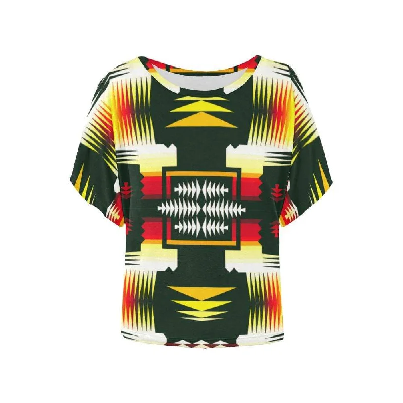 Medicine Wheel Sage Women's Batwing-Sleeved Blouse T shirt Sleeveless Chiffon Blouse Medicine Wheel Sage Women's Batwing-Sleeved Blouse T shirt Sleeveless Chiffon Blouse