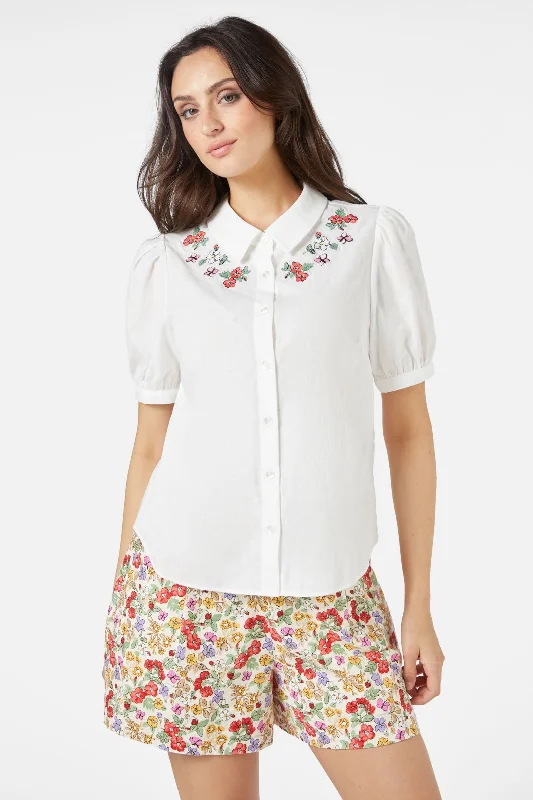 Papillon Emb Blouse Elegant Embroidery Blouse