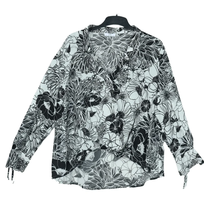RIVERES DE LUNE - Flower pattern blouse Satin Bow Blouse