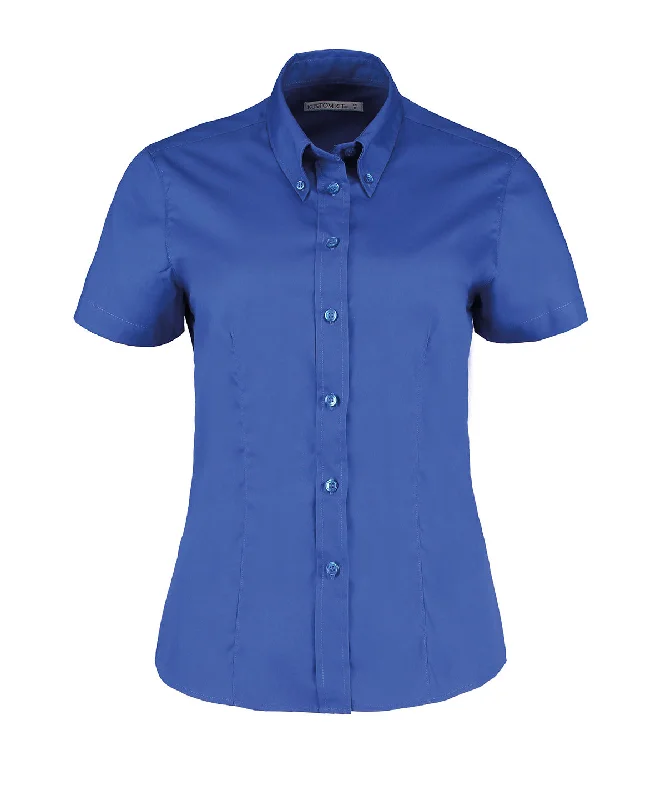 Royal - Women's corporate Oxford blouse short-sleeved (tailored fit) Smart Business Blouse Royal - Women's corporate Oxford blouse short-sleeved (tailored fit) Smart Business Blouse