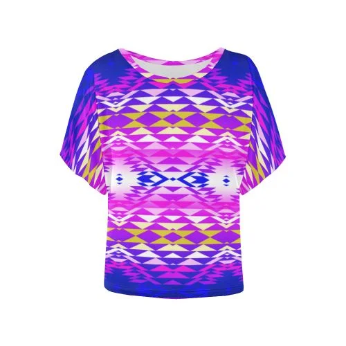 Taos Powwow 240 Women's Batwing-Sleeved Blouse T shirt Pastel Color Blouse