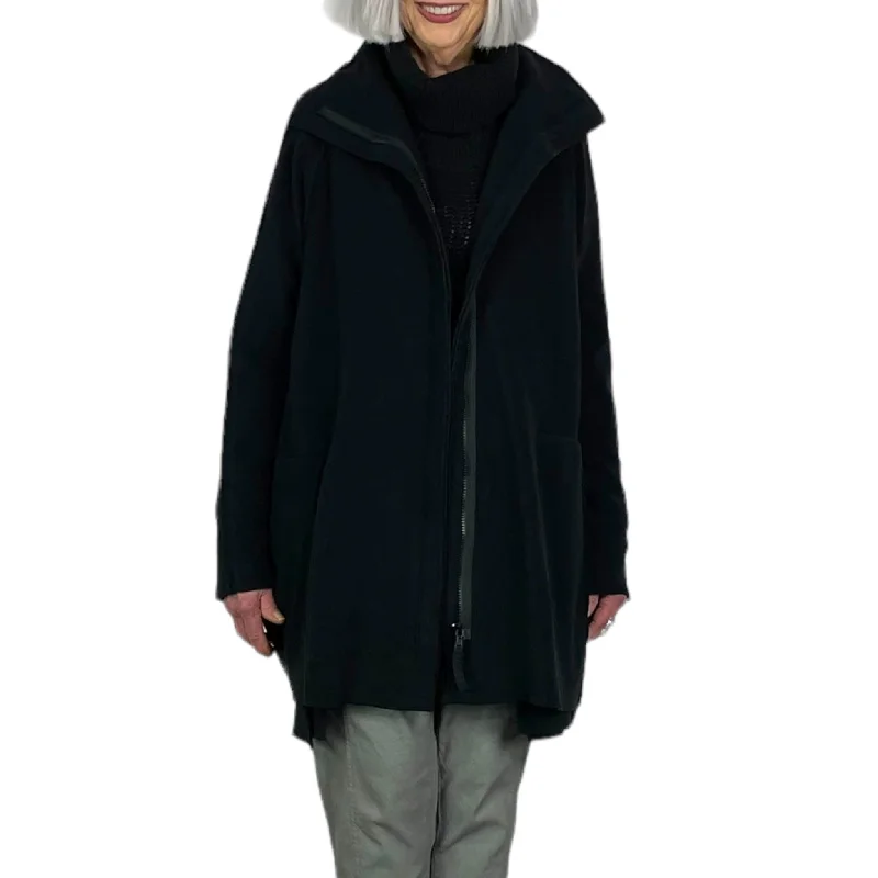 BONDED FLEECE LONG JACKET Rayon Fabric Velvet Fabric Corduroy Fabric