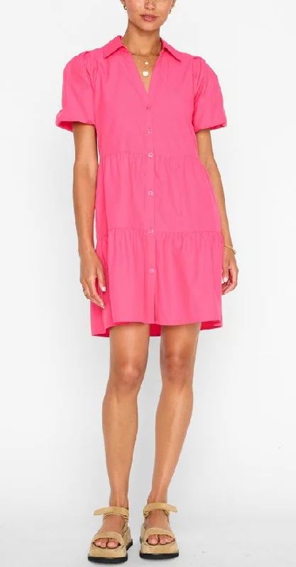 Brochu Walker Havana Mini Dress - Pink Comfortable Shift Mini Dress