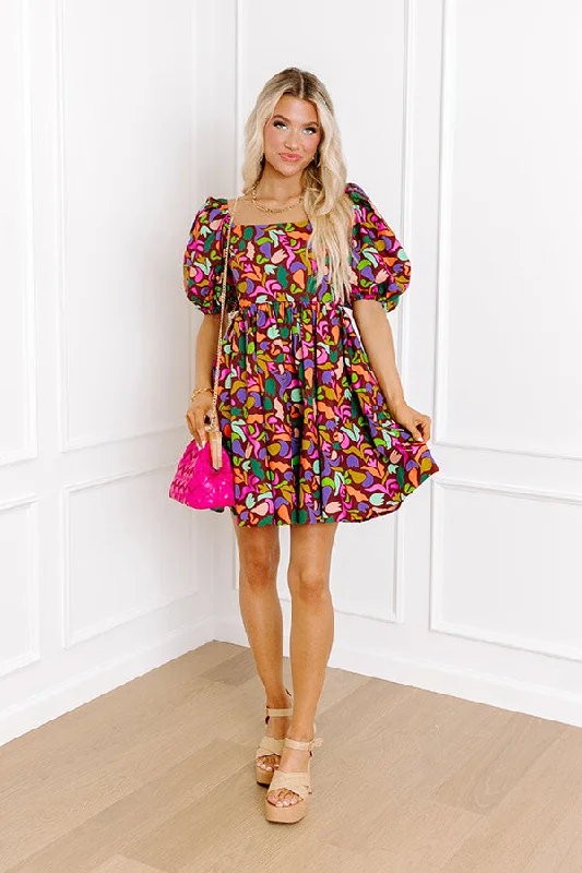 Daring Stares Mini Dress Stylish Ribbed Mini Dress