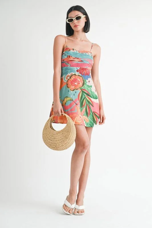 Emory Park A Line Sleeveless Mini Dress Elegant Satin Mini Dress