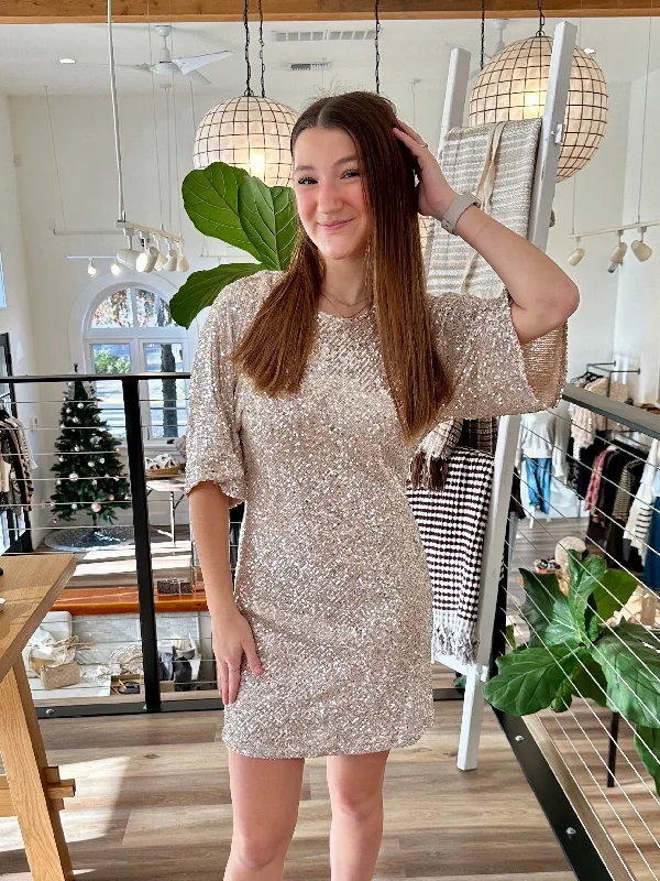 Sequin Mini Dress Fashionable Lace Mini Dress