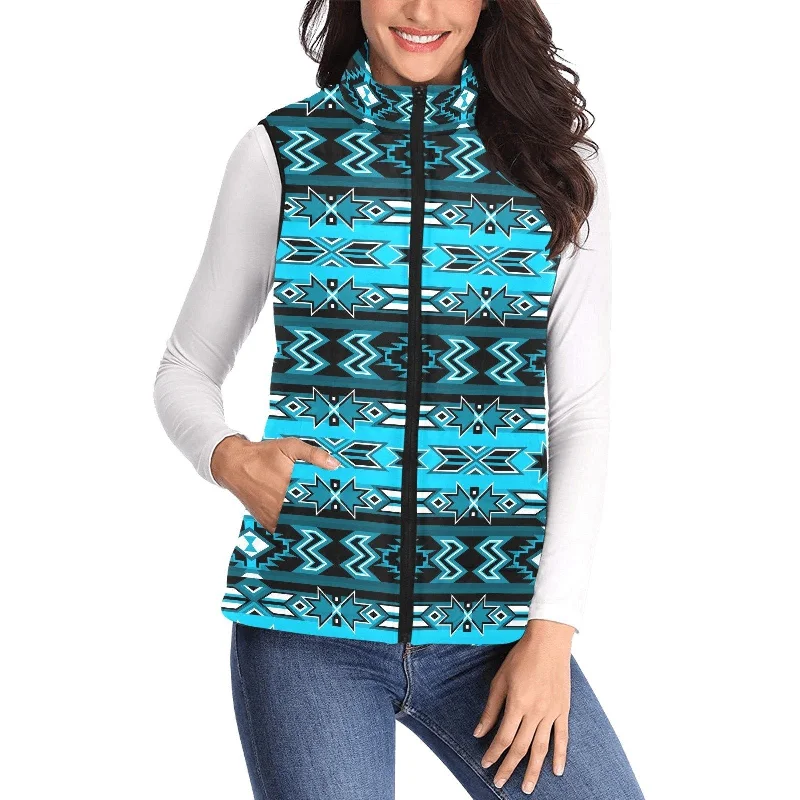 Northern Journey Women's Padded Vest Jacket Trench Coat Raincoat Waterproof Jacket