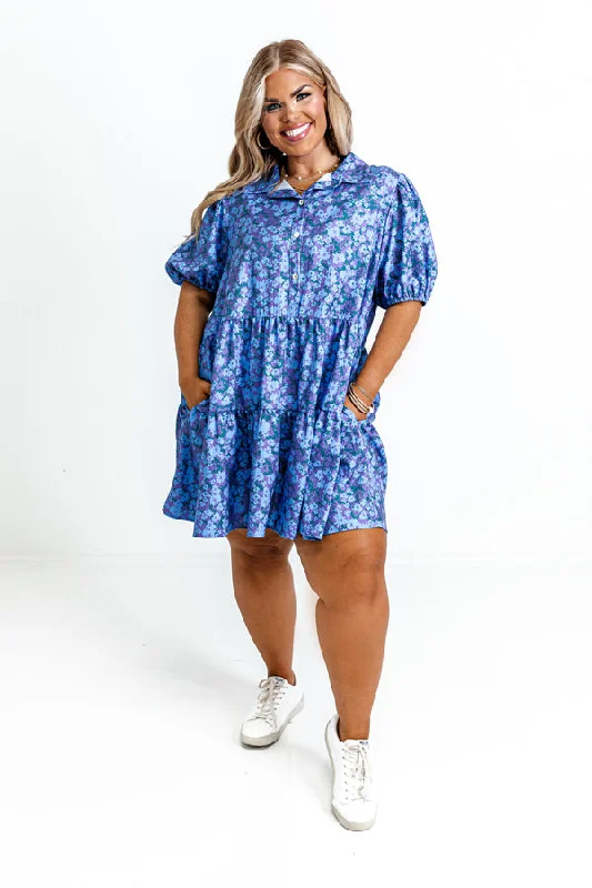 Ojai Afternoon Floral Mini Dress Curves Cozy T-Shirt Mini Dress