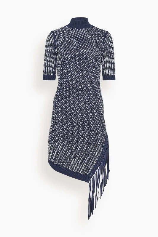 Orla Short Sleeve Mini Dress in Midnight Stylish Sweetheart Neck Mini Dress