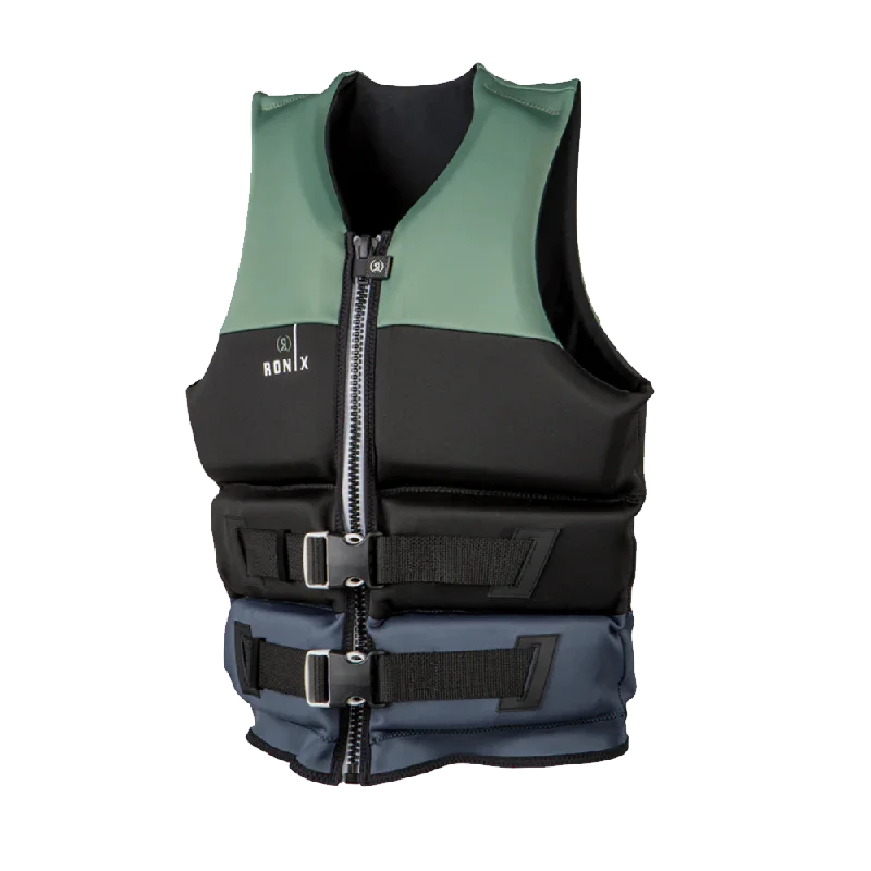 Ronix Avalon Womens CGA Life Jacket Notch Collar Peter Pan Collar Cowl Neck