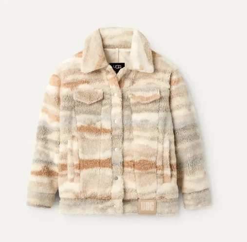 Ugg Women's Frankie Uggfluff Jacket Topa Print Jacket Jacquard Jacket Embroidered Jacket Ugg Women's Frankie Uggfluff Jacket Topa Print Jacket Jacquard Jacket Embroidered Jacket