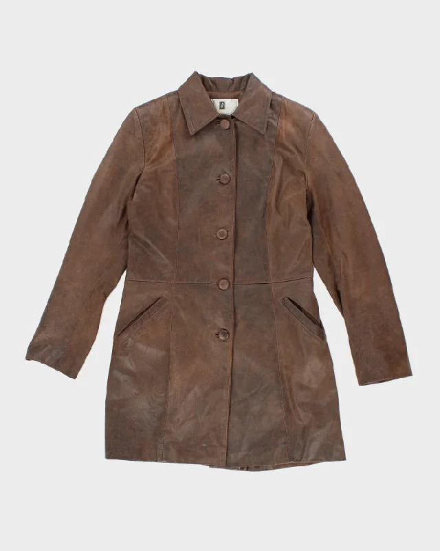 Vintage Alain De France Brown Leather Jacket - S Print Jacket Jacquard Jacket Embroidered Jacket Vintage Alain De France Brown Leather Jacket - S Print Jacket Jacquard Jacket Embroidered Jacket