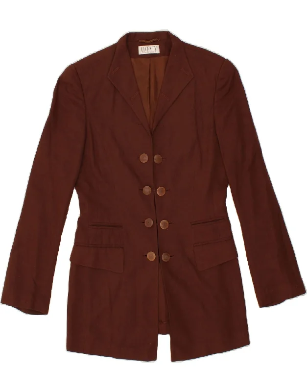 VIVENTY Womens Blazer Jacket EU 34 XS Brown Viscose Zip Front Button Front Snap Front VIVENTY Womens Blazer Jacket EU 34 XS Brown Viscose Zip Front Button Front Snap Front
