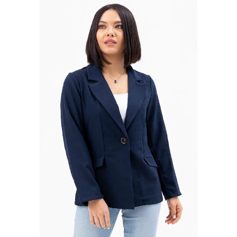 Blue Blazer Jacket Knit Jacket Woven Jacket Fleece Jacket