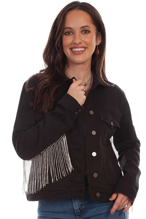 Women's Honey Creek Jacket Collection: Black Denim Rhinestone Fringe Corduroy Jacket Velvet Jacket Brocade Jacket