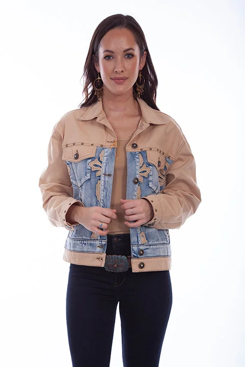 Women's Honey Creek Jacket Collection: Color Blocked Denim Tan Lace Jacket Ribbed Jacket Sequined Jacket Women's Honey Creek Jacket Collection: Color Blocked Denim Tan Lace Jacket Ribbed Jacket Sequined Jacket