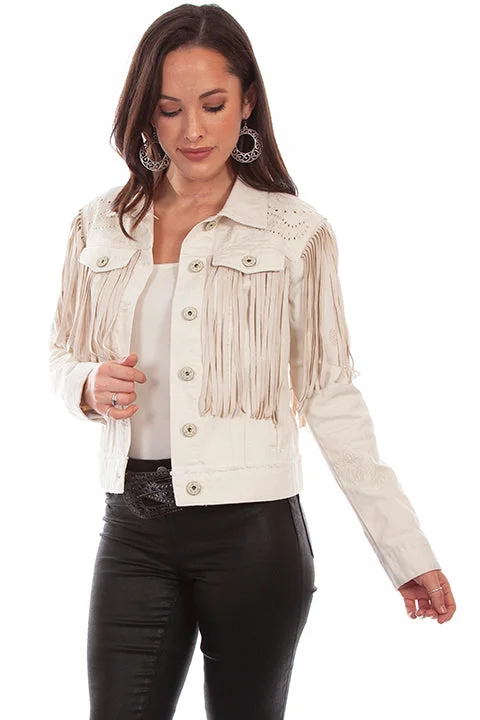 Women's Honey Creek Jacket Collection: Off White Fringe Jersey Jacket Tulle Jacket Batik Jacket Women's Honey Creek Jacket Collection: Off White Fringe Jersey Jacket Tulle Jacket Batik Jacket