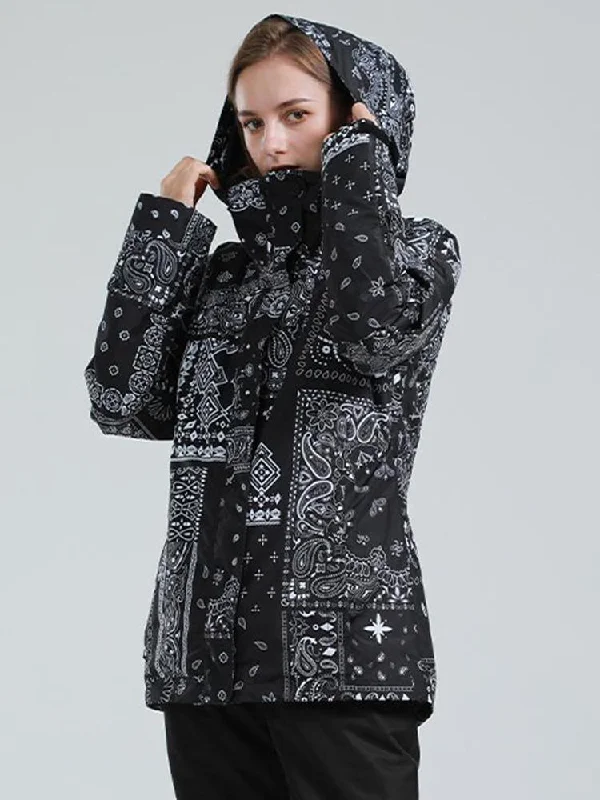 Women's SMN Winter Mountain Idol Snowboard Jacket Plaid Jacket Tartan Jacket Houndstooth Jacket Women's SMN Winter Mountain Idol Snowboard Jacket Plaid Jacket Tartan Jacket Houndstooth Jacket