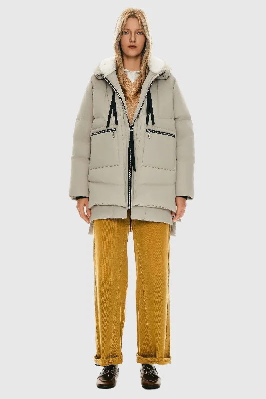 092 Classics Women's Thickened Down Jacket Faux Fur Fabric Real Fur Fabric Shearling Fabric 092 Classics Women's Thickened Down Jacket Faux Fur Fabric Real Fur Fabric Shearling Fabric