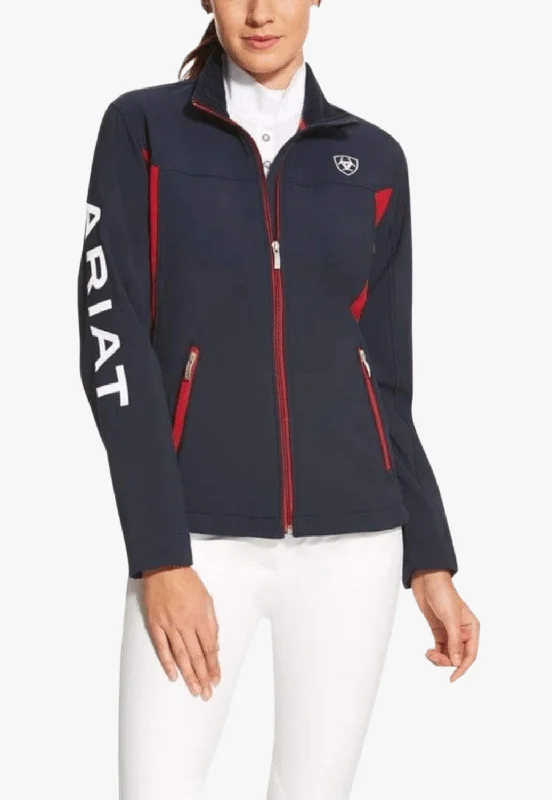 Ariat Womens Team Softshell Jacket Welt Pockets Slit Pockets Flap Pockets