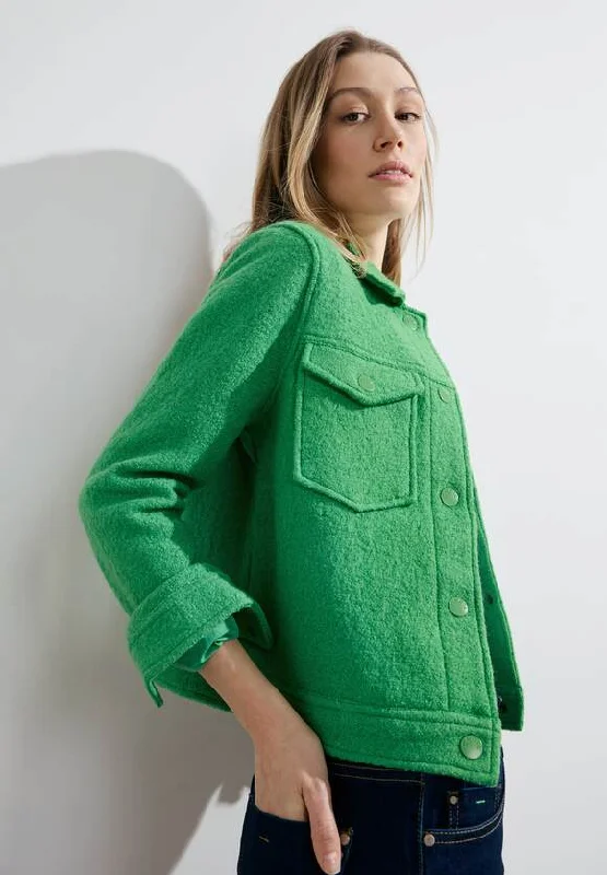 Cecil Green Short Wool Jacket 12077 Jersey Jacket Tulle Jacket Batik Jacket