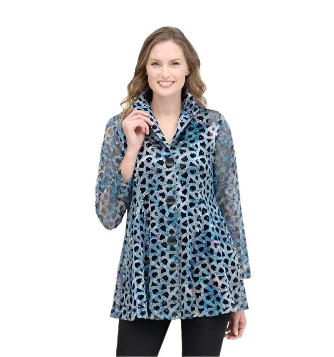 Damee Holographic Soutache & Sequin Jacket in Blue - 300-BLU Striped Jacket Polka Dot Jacket Floral Jacket Damee Holographic Soutache & Sequin Jacket in Blue - 300-BLU Striped Jacket Polka Dot Jacket Floral Jacket