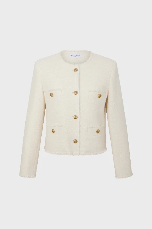 Jacket Morgane Dav38a063 Ecru Mesh Jacket Canvas Jacket Denim Jacket
