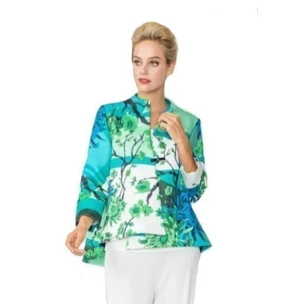 IC Collection Floral Blossom Print One-Button Jacket - 6161J - Size M & XXL Only! Mesh Jacket Canvas Jacket Denim Jacket IC Collection Floral Blossom Print One-Button Jacket - 6161J - Size M & XXL Only! Mesh Jacket Canvas Jacket Denim Jacket