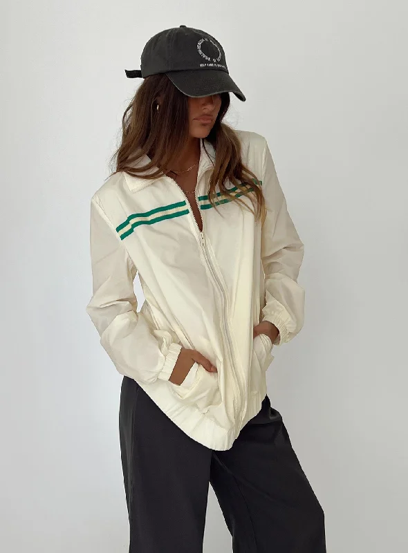 Kenni Jacket Cream Wool Fabric Cashmere Fabric Tweed Fabric
