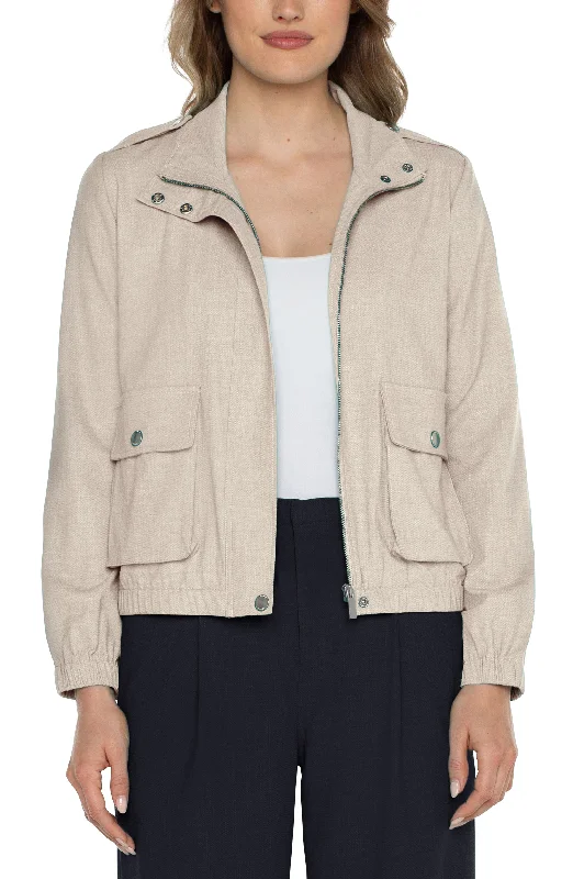 Liverpool Utility Zip Up Jacket (dusty tan) Fleece Jacket Down Jacket Feather Jacket Liverpool Utility Zip Up Jacket (dusty tan) Fleece Jacket Down Jacket Feather Jacket