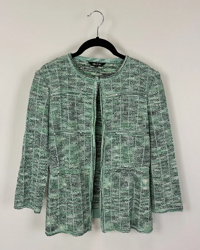 Teal And Green Jacket - Size 2-4 One-Shoulder Jacket Off-the-Shoulder Jacket Asymmetrical Jacket Teal And Green Jacket - Size 2-4 One-Shoulder Jacket Off-the-Shoulder Jacket Asymmetrical Jacket