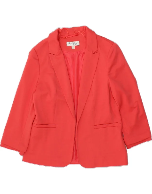 MISS SELFRIDGE Womens Blazer Jacket UK 12 Medium Red Polyester Denim Jacket Leather Jacket Suede Jacket