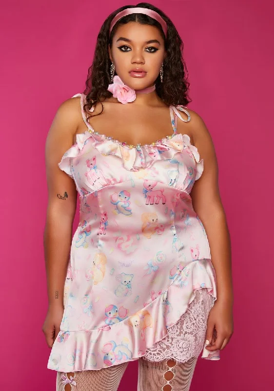 Plus Candy Cravers Mini Dress Elegant Tulle Mini Dress