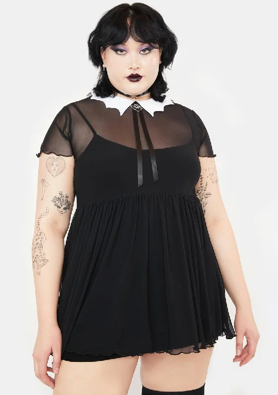 Plus Fairy Lane Mini Dress Fashionable Button-Front Mini Dress