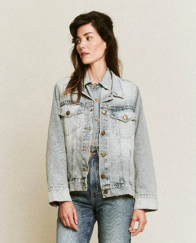 The Slouchy Jean Jacket. -- Derby Wash Striped Jacket Polka Dot Jacket Floral Jacket The Slouchy Jean Jacket. -- Derby Wash Striped Jacket Polka Dot Jacket Floral Jacket
