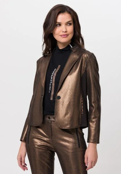 Tuzzi Bronze Metallic Long Sleeved Jacket Print Jacket Jacquard Jacket Embroidered Jacket Tuzzi Bronze Metallic Long Sleeved Jacket Print Jacket Jacquard Jacket Embroidered Jacket