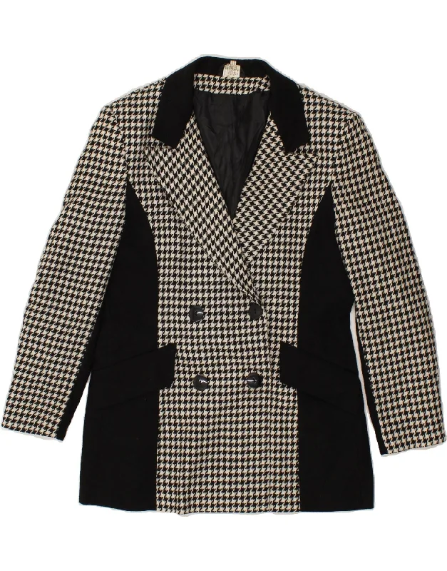 VINTAGE Womens Blazer Jacket EU 40 Medium Black Houndstooth Striped Jacket Polka Dot Jacket Floral Jacket VINTAGE Womens Blazer Jacket EU 40 Medium Black Houndstooth Striped Jacket Polka Dot Jacket Floral Jacket